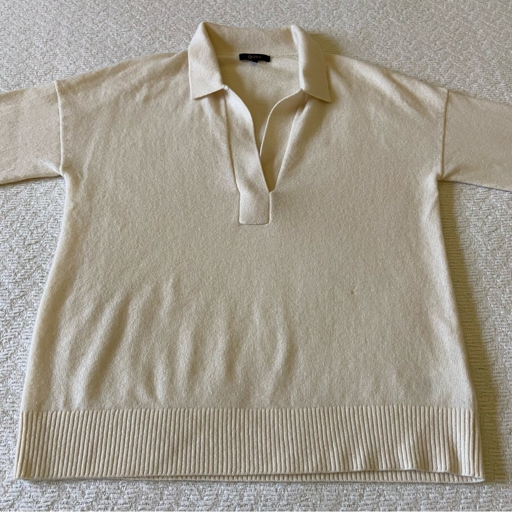 Quince Mongolian Cashmere Polo Sweater - Picture 9 of 16